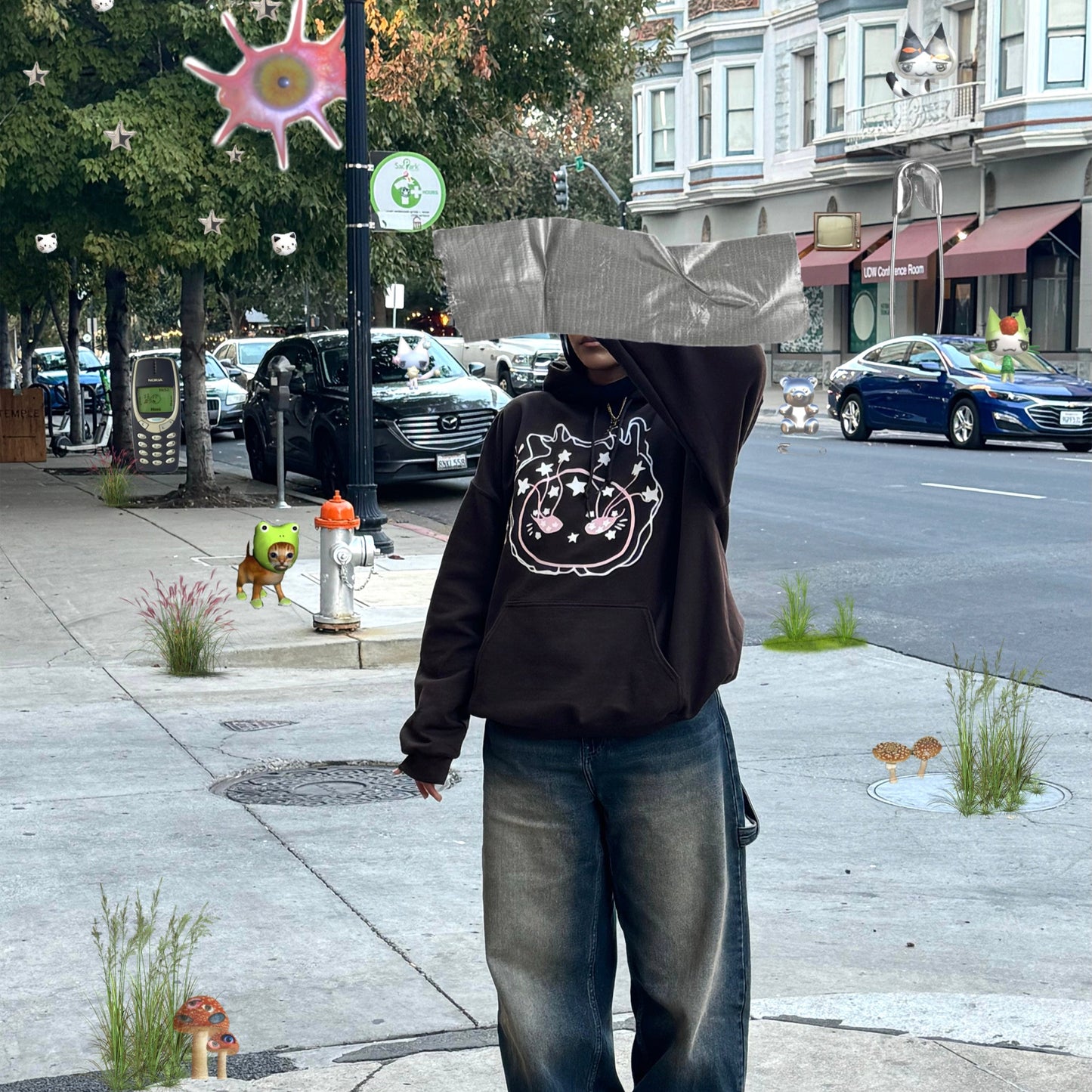 Bemisaal Oversized Star Hoodie