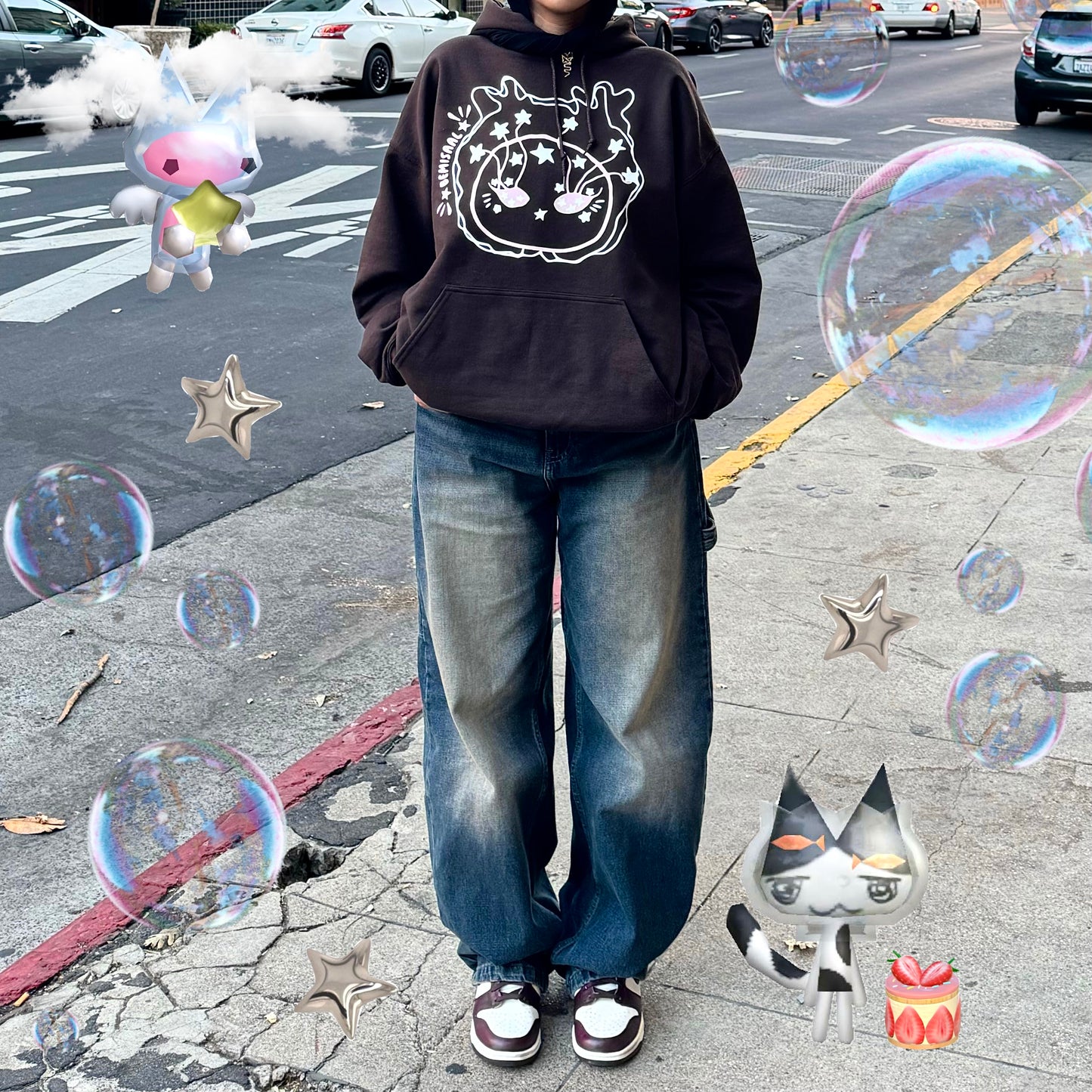 Bemisaal Oversized Star Hoodie